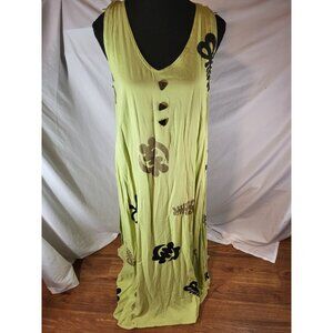 Shermarke One Size Womens Sleeveless‎ Dress Green Relaxed Read